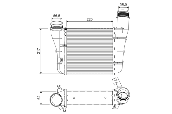 Intercooler, charger - 818757 VALEO