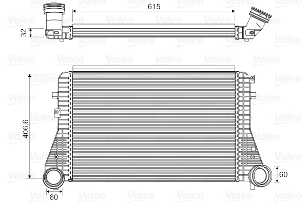 Ladeluftkühler - 818795 VALEO