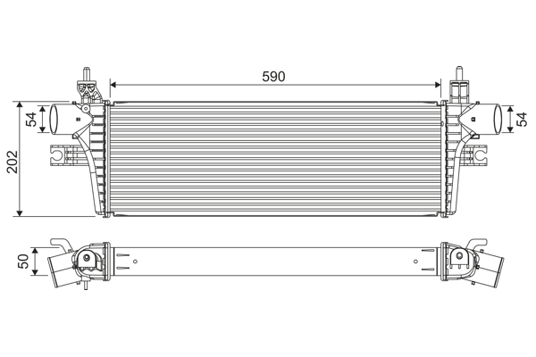 Intercooler, charger - 822918 VALEO