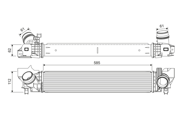 Intercooler, charger - 822924 VALEO
