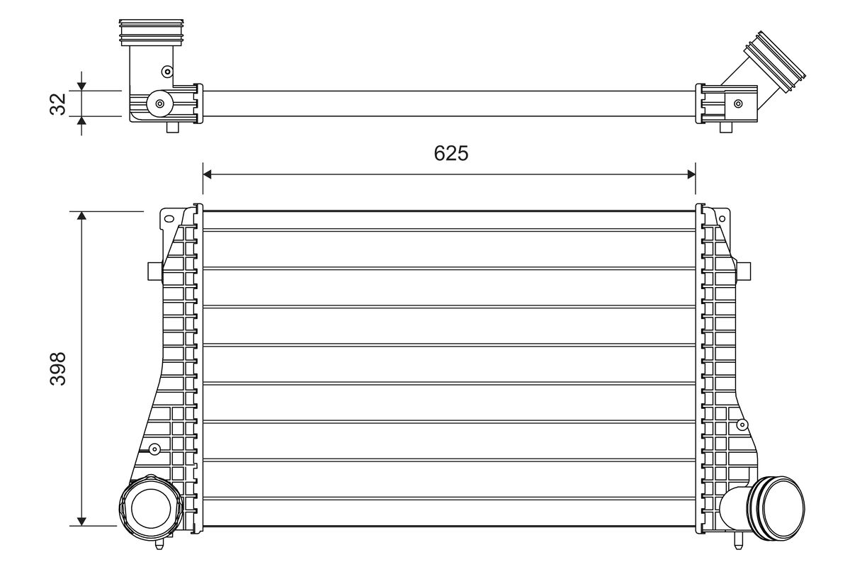 Intercooler, charger - 822949 VALEO