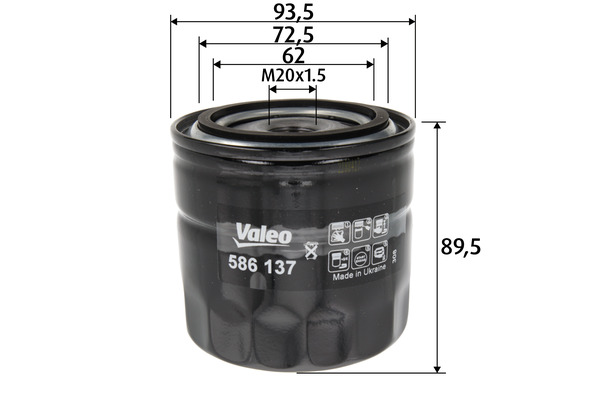 Oil Filter - 586137 VALEO