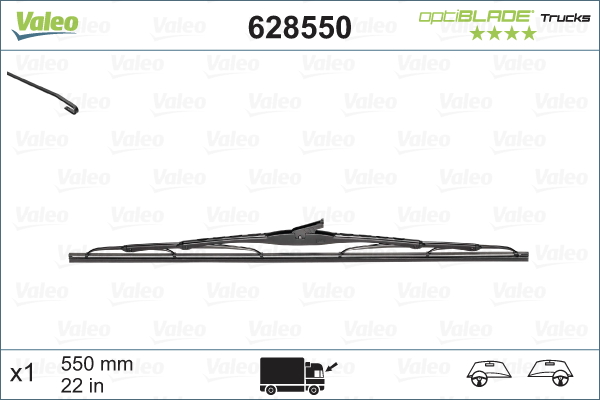 Wiper Blade - 628550 VALEO