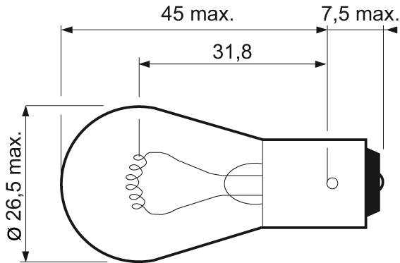 Bulb, indicator - 032101 VALEO