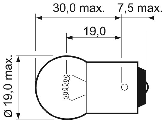 Bulb, indicator - 032219 VALEO
