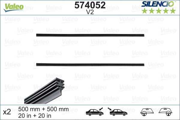 Refil spazzola tergicristallo - 574052 VALEO
