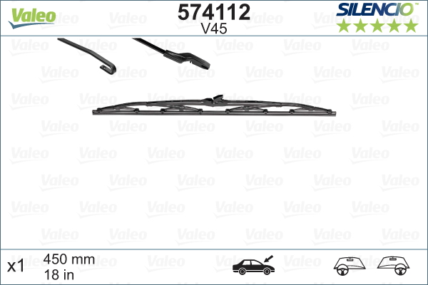 Wiper Blade - 574112 VALEO