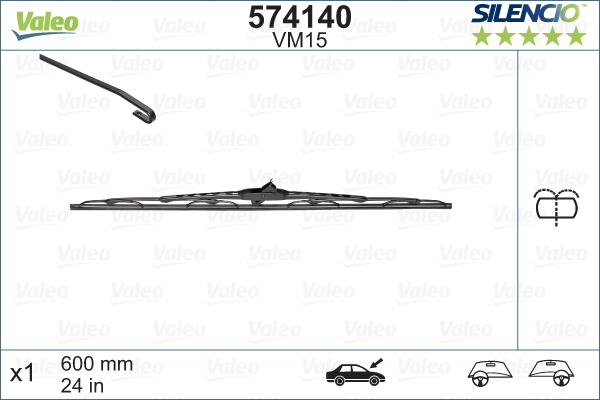 Wiper Blade - 574140 VALEO