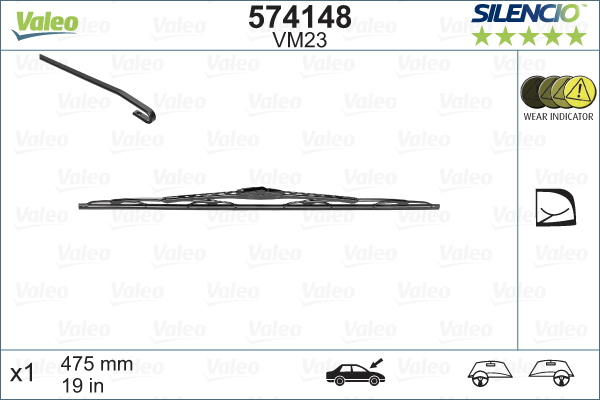 Wiper Blade - 574148 VALEO