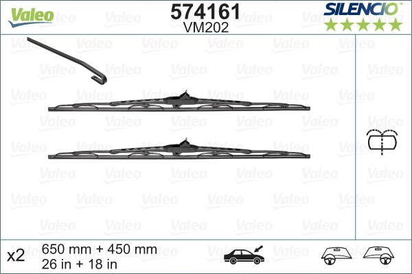 Wiper Blade - 574161 VALEO
