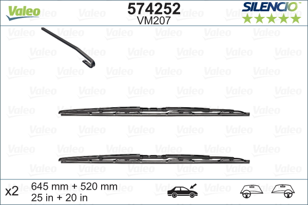 Wiper Blade - 574252 VALEO