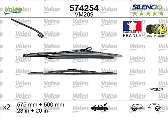 Wiper Blade - 574254 VALEO