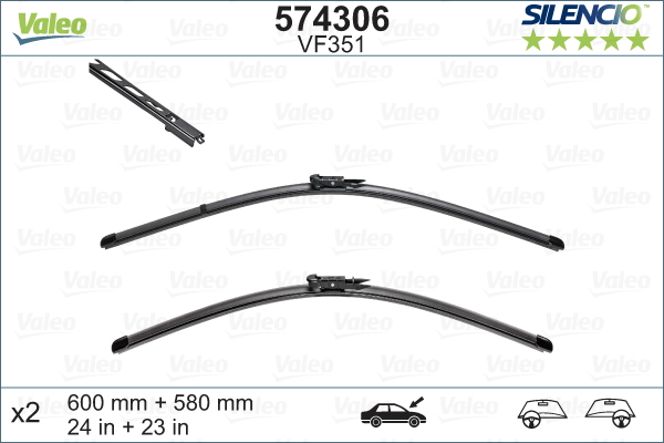 Wiper Blade - 574306 VALEO