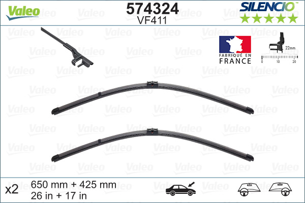 Wiper Blade - 574324 VALEO
