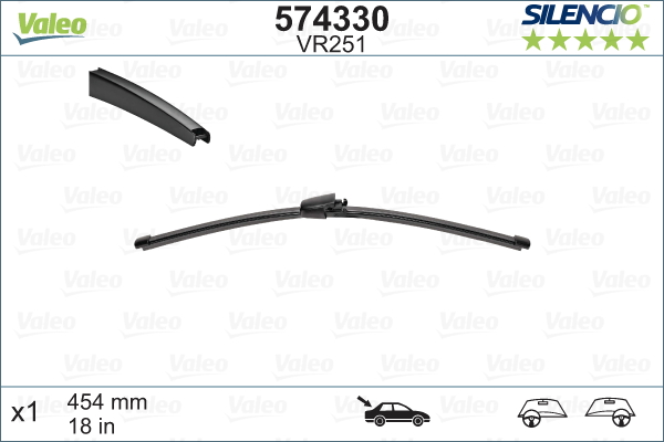 Щетка стеклоочистителя - 574330 VALEO