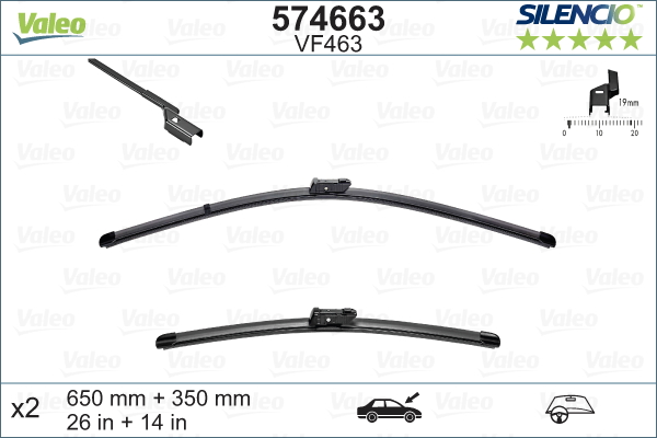 Щетка стеклоочистителя - 574663 VALEO