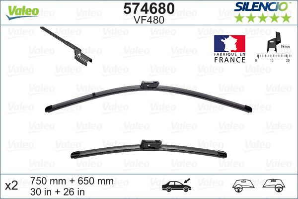 Wiper Blade - 574680 VALEO