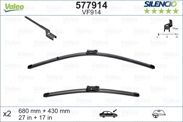 Wiper Blade - 577914 VALEO