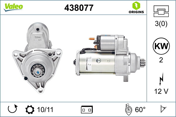 Starter - 438077 VALEO