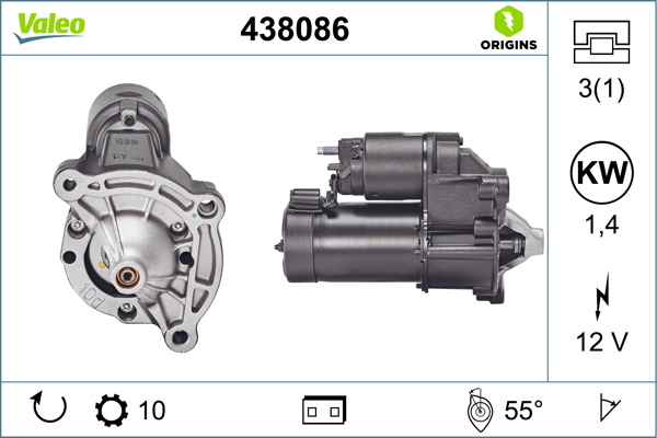 Starter - 438086 VALEO