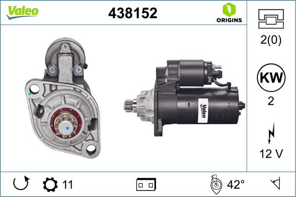 Motorino d'avviamento - 438152 VALEO