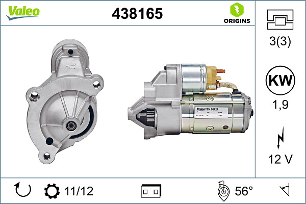 Starter - 438165 VALEO