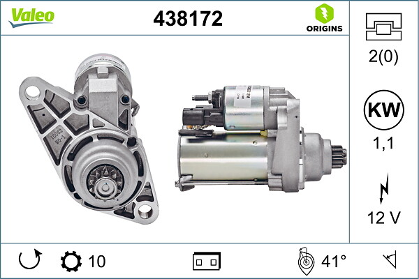 Starter - 438172 VALEO
