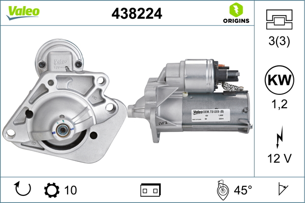 Starter - 438224 VALEO
