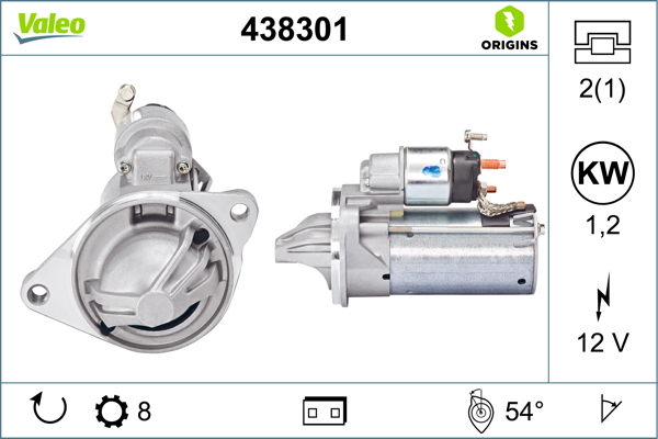 Стартер - 438301 VALEO