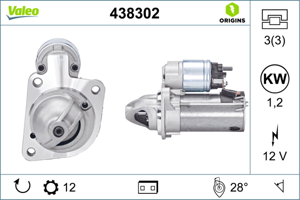 Motorino d'avviamento - 438302 VALEO