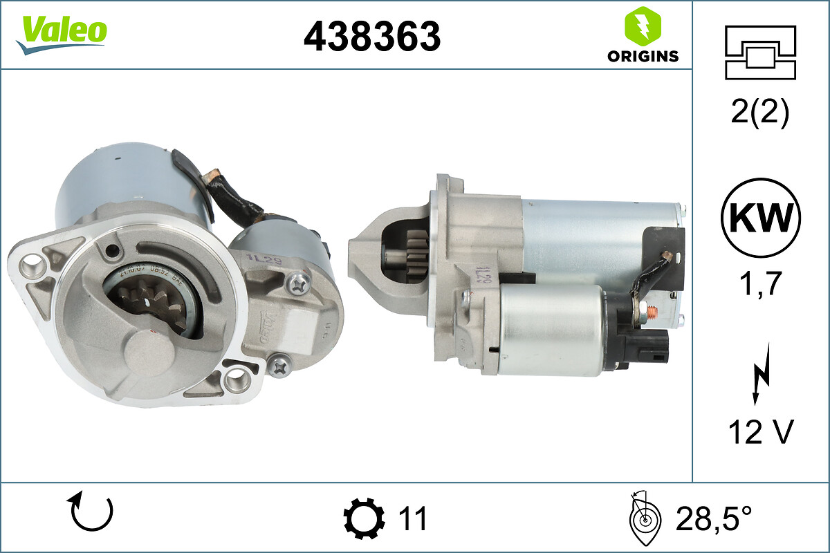 Motorino d'avviamento - 438363 VALEO