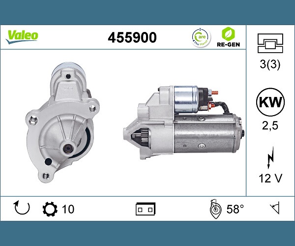 Motorino d'avviamento - 455900 VALEO