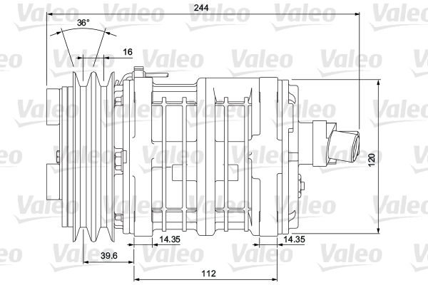 Compressor, air conditioning - 700853 VALEO
