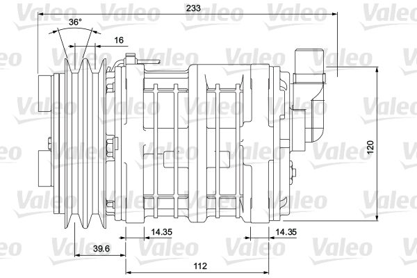 Compressor, air conditioning - 700854 VALEO