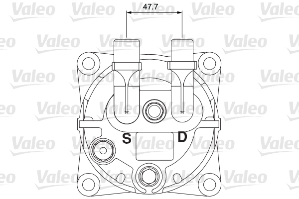 Compressor, air conditioning - 700854 VALEO