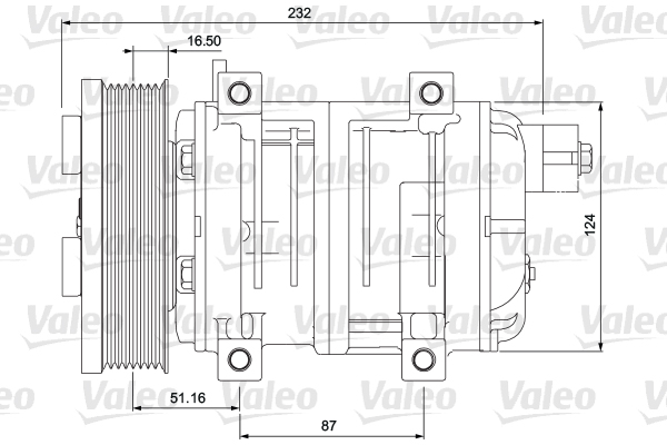 Compressor, air conditioning - 716657 VALEO