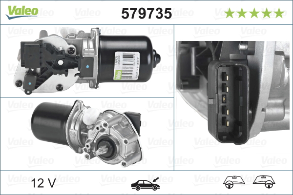 Motore tergicristallo - 579735 VALEO