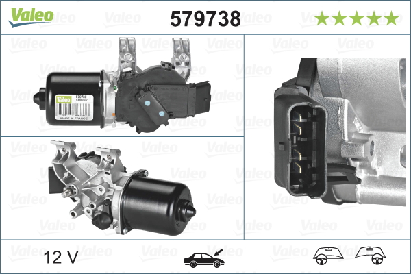 Wiper Motor - 579738 VALEO