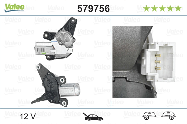 Motore tergicristallo - 579756 VALEO