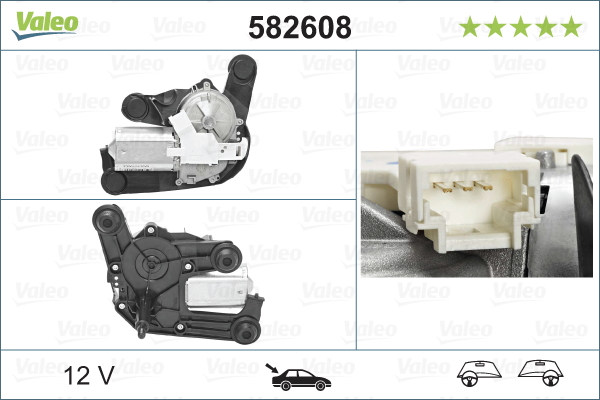 Wiper Motor - 582608 VALEO