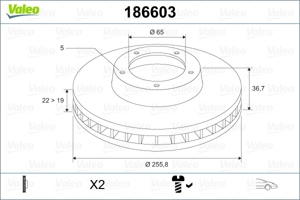 Discofreno - 186603 VALEO