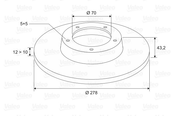 Brake Disc - 197098 VALEO