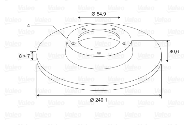 Brake Disc - 197308 VALEO
