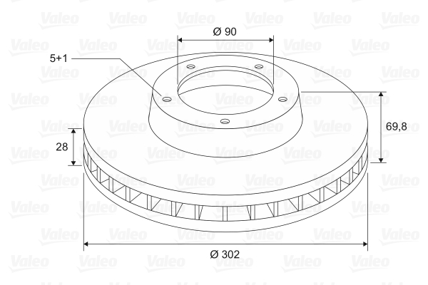 Brake Disc - 197566 VALEO
