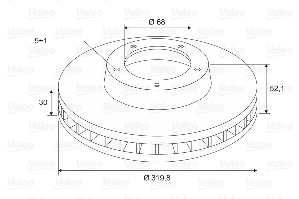 Brake Disc - 197662 VALEO