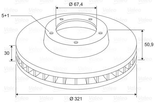 Brake Disc - 197811 VALEO