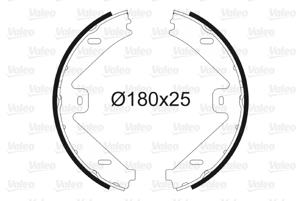 Kit ganasce, Freno stazionamento - 564182 VALEO
