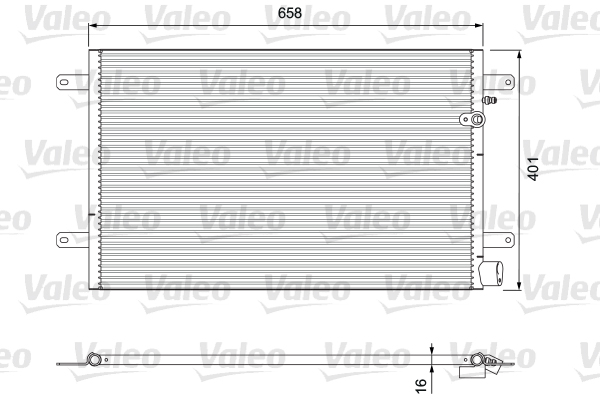 Конденсатор, кондиционер - 814004 VALEO