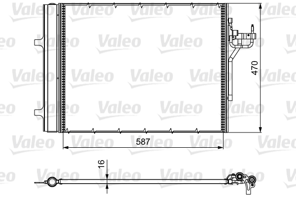 Конденсатор, кондиционер - 814017 VALEO