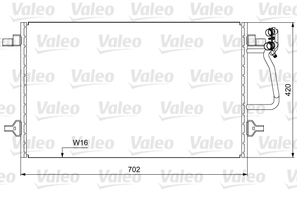 Kondensator, Klimaanlage - 814030 VALEO